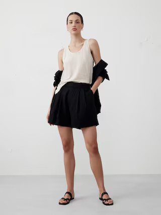 Linen-Blend Tank | Banana Republic Factory