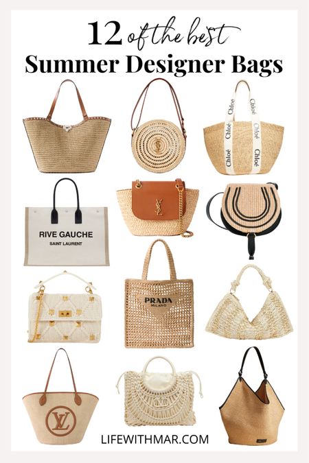 Designer Bags | Summer Designer Bags | Straw Designer Bags Prada | Valentino | Chloe | YSL 

#LTKSeasonal #LTKstyletip