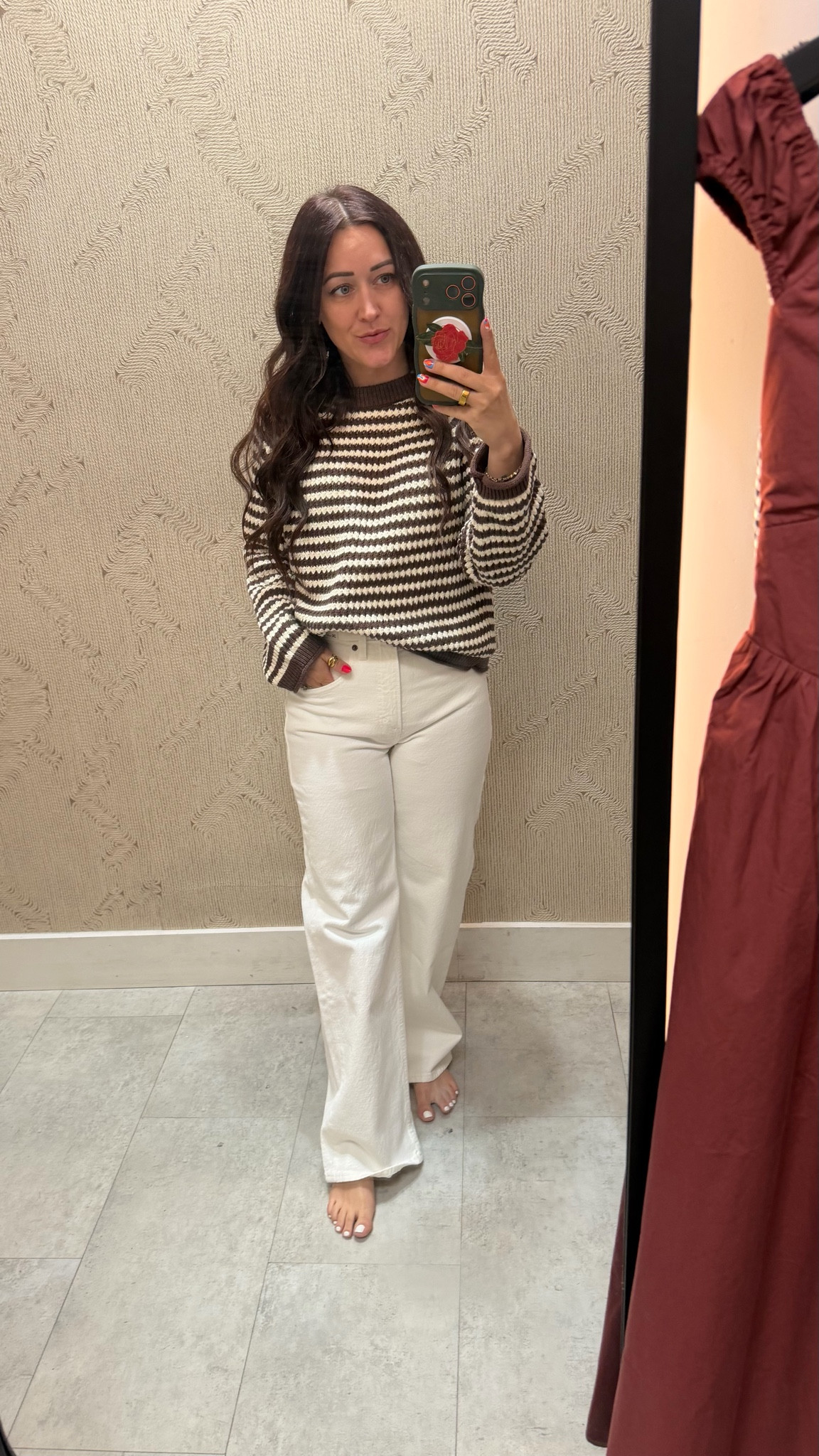 Abercrombie and fitch brown striped Cotten sweater with white jeans

#LTKxAbercrombie

#LTKgrwm #LTKSaleAlert