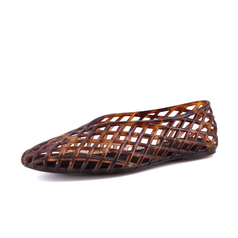 Cushionaire Siesta Modern Lattice Ballet Flats for Women, Comfortable Slip On Pointed Toe Womens ... | Walmart (US)
