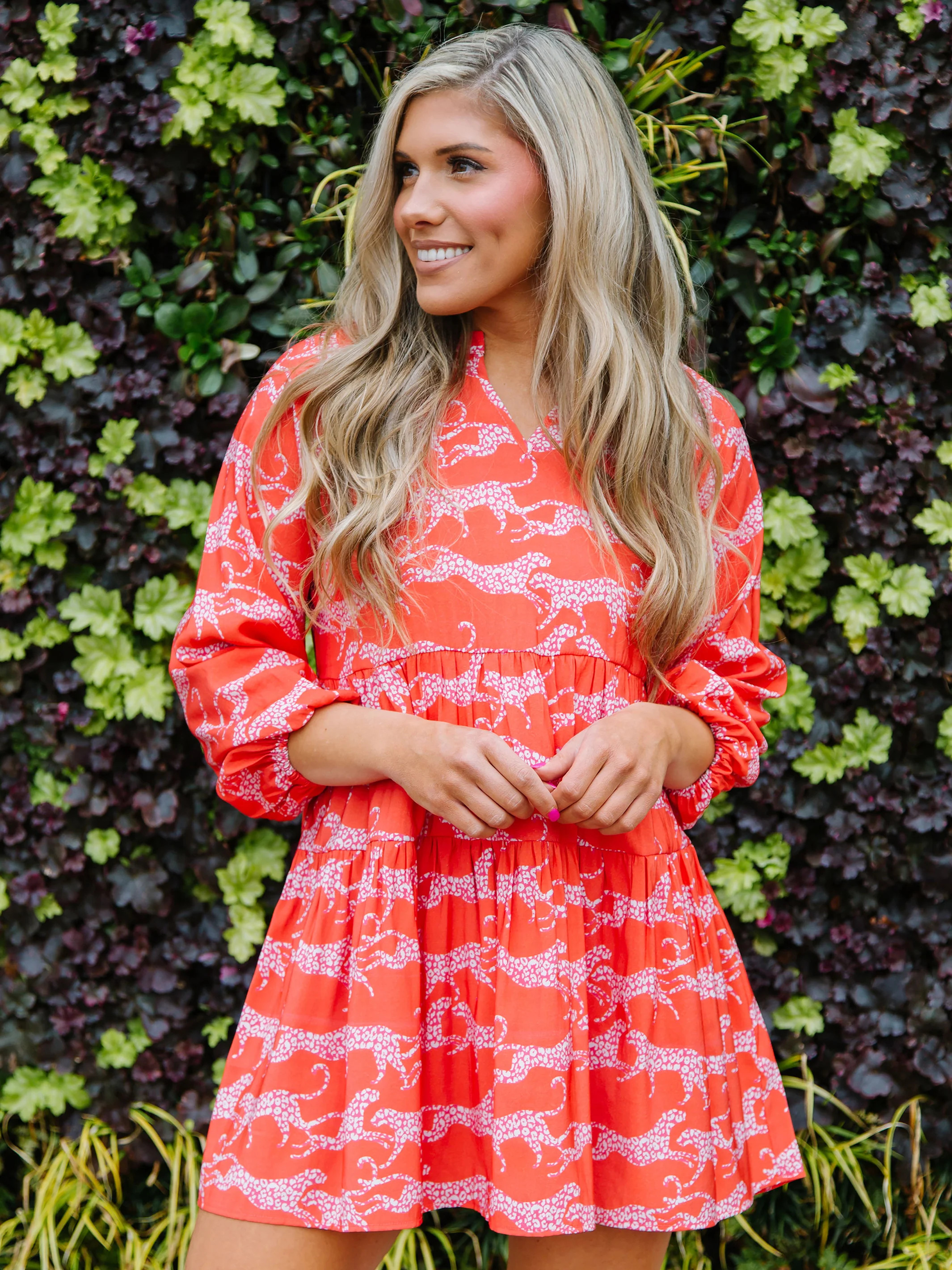 Winnie Dress | Wild Hearts Coral | Michelle McDowell