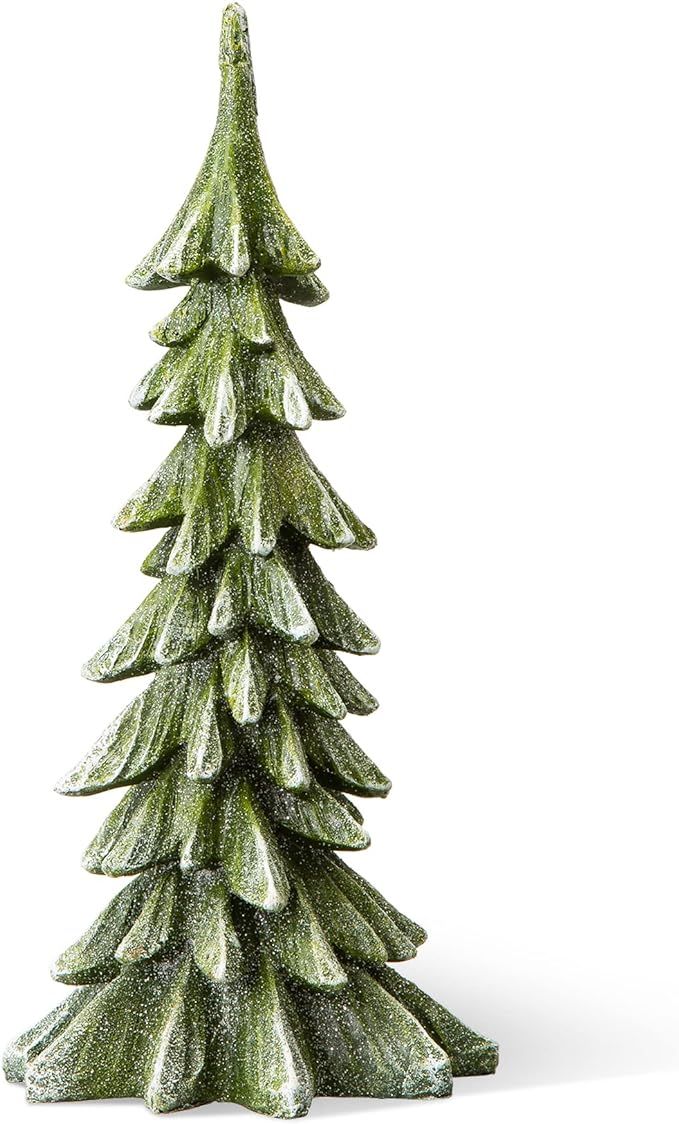 Glitzhome 14.75" H Tabletop Christmas Tree, Artificial Resin Tree Mini Christmas Trees for Home S... | Amazon (US)