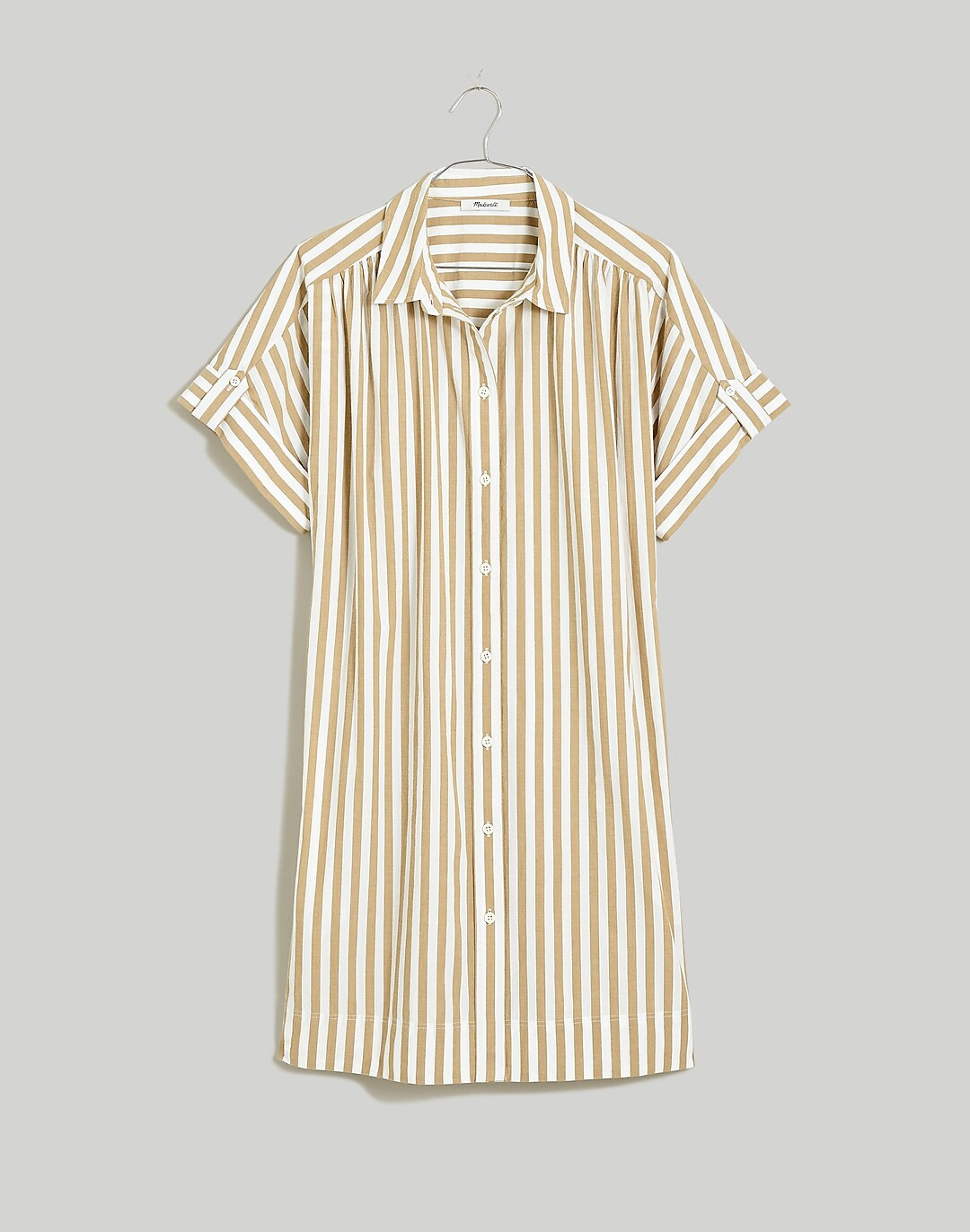Collared Button-Front Mini Shirtdress | Madewell