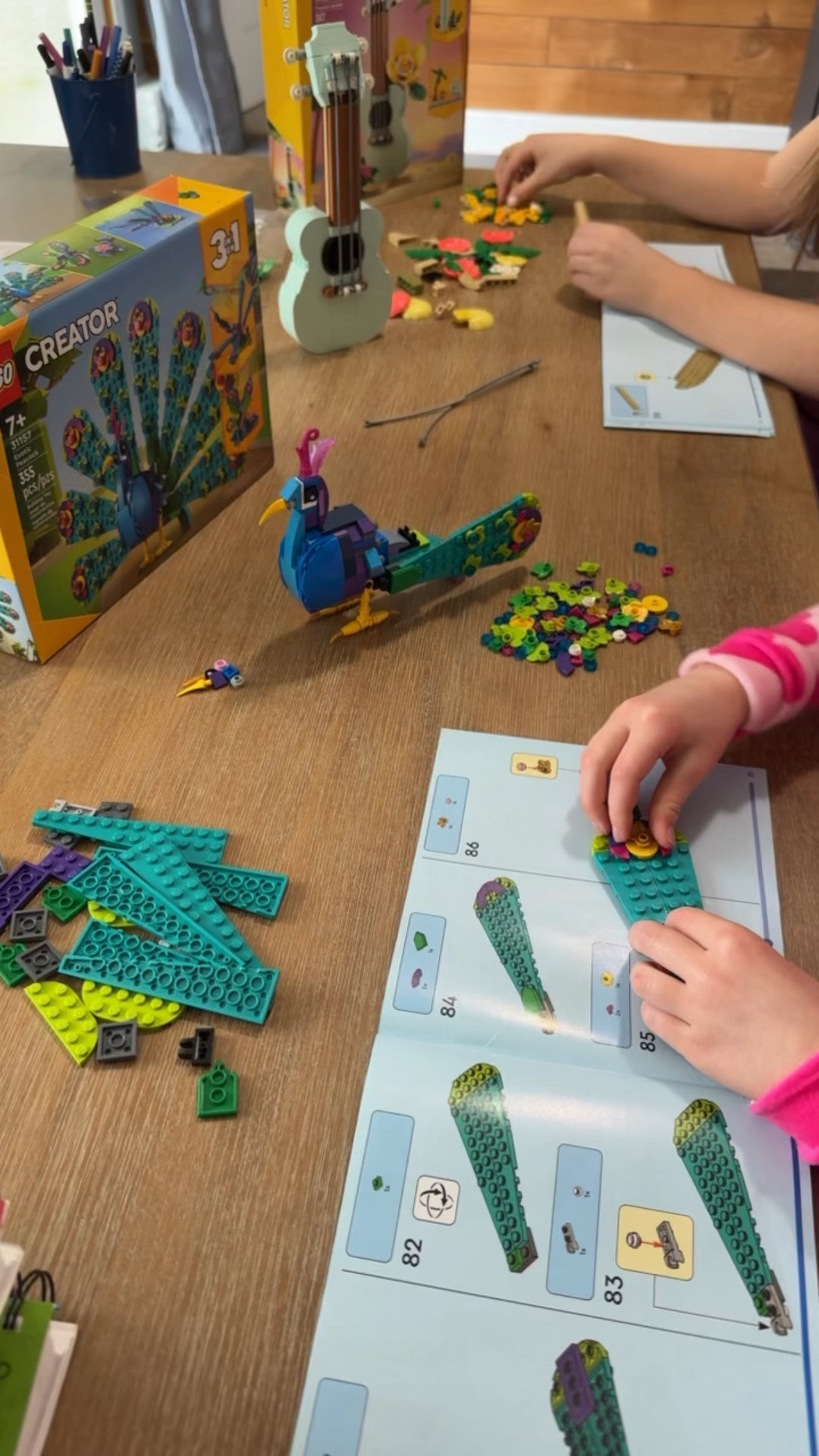 It’s peacocks and ukuleles today! 🤩 my girls will sit here for hours and build legos! I love it! 💖
#legos #peacock #ululele #walmart #kids #homeschool #joysofhomeschooling #homeschoolfun 

#LTKKids #LTKFindsUnder50 #LTKFamily