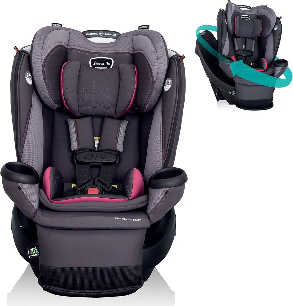 Evenflo Revolve360 Extend Rotational All-in-One Convertible Car Seat with Quick Clean Cover, 360... | Amazon (US)