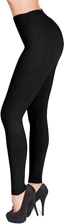 SATINA High Waisted Leggings for Women - Soft Women’s Leggings in Capri & Full Lengths - Regula... | Amazon (US)