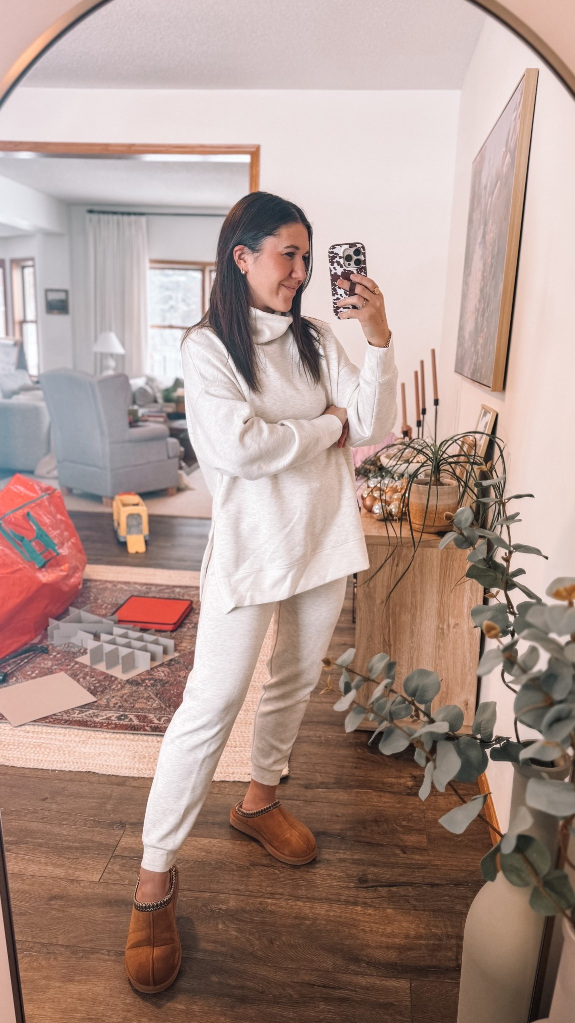 Soft & cozy matching set from Target! Loving the mock neck for these chilly winter days. And the joggers re high waisted. Small in both 

Target style, winter outfit, target finds, slippers, casual outfit, mom outfit, winter outfits, loungewear 

#LTKFindsUnder100 #LTKFindsUnder50 #LTKActive