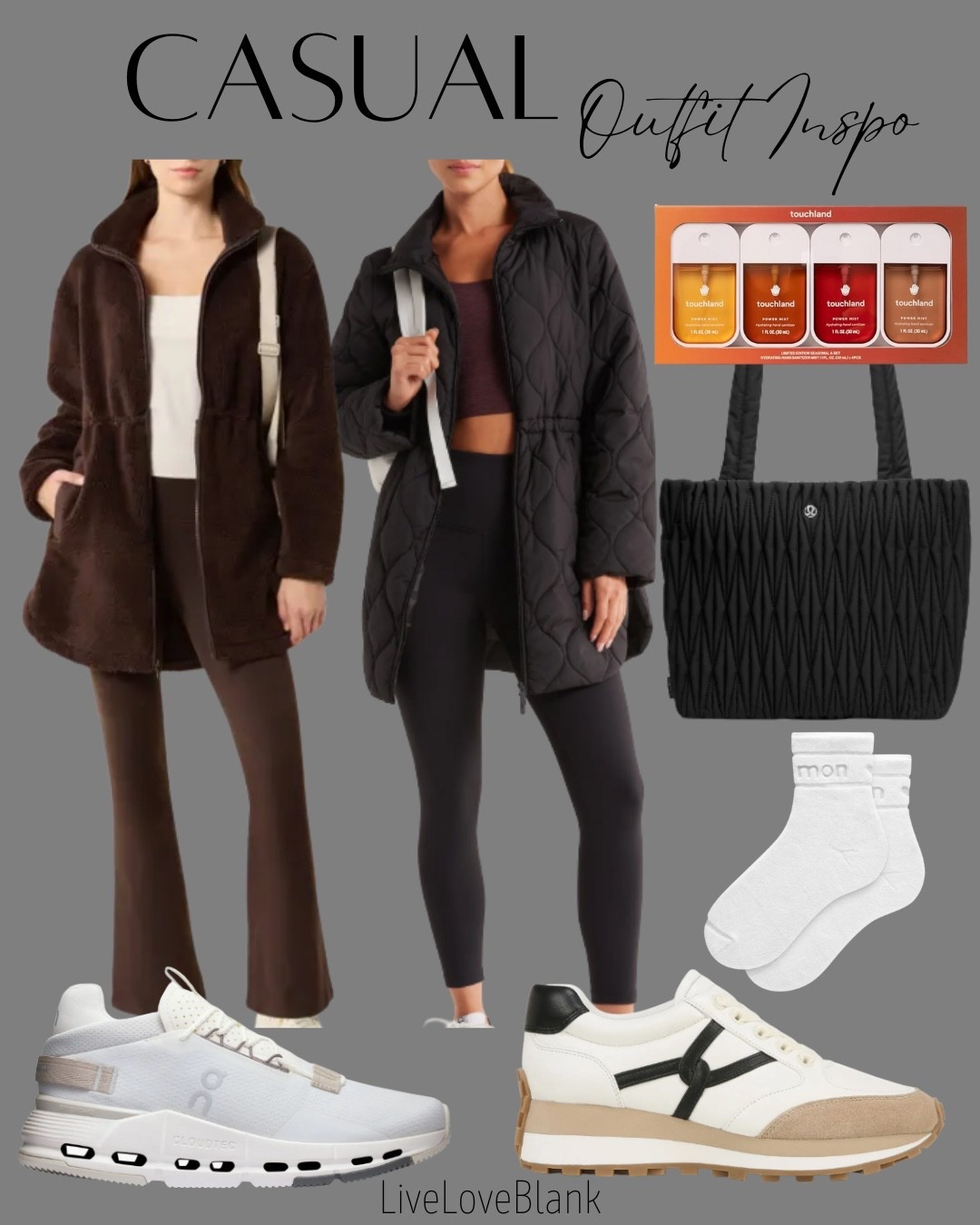 Casual outfit ideas 
Cozy outfits 
Travel outfits 
#ltku
Sneakers 
Lululemon tote bag

#LTKSeasonal #LTKStyleTip #LTKTravel