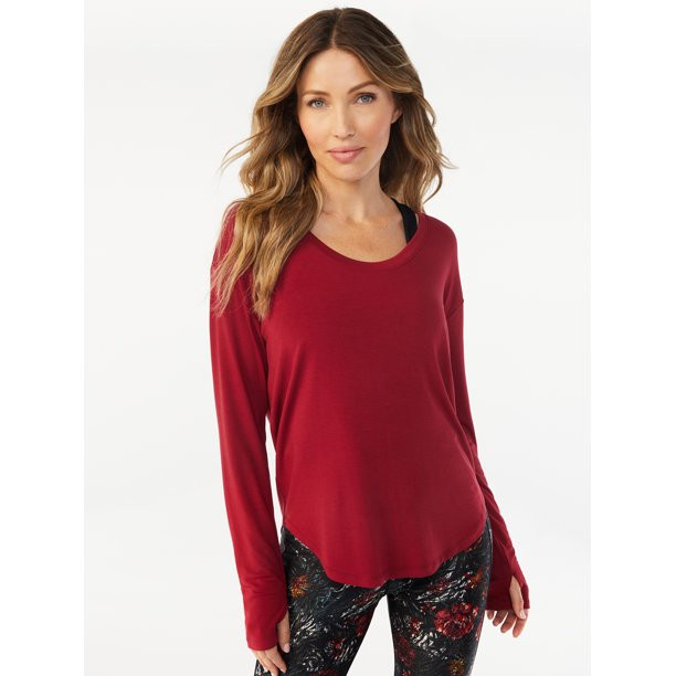 Sofia Active by Sofia Vergara Women's Modal Performance Pullover Top - Walmart.com | Walmart (US)