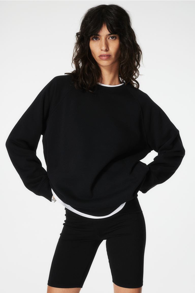 Sweatshirt - Black - Ladies | H&M GB | H&M (UK, MY, IN, SG, PH, TW, HK)