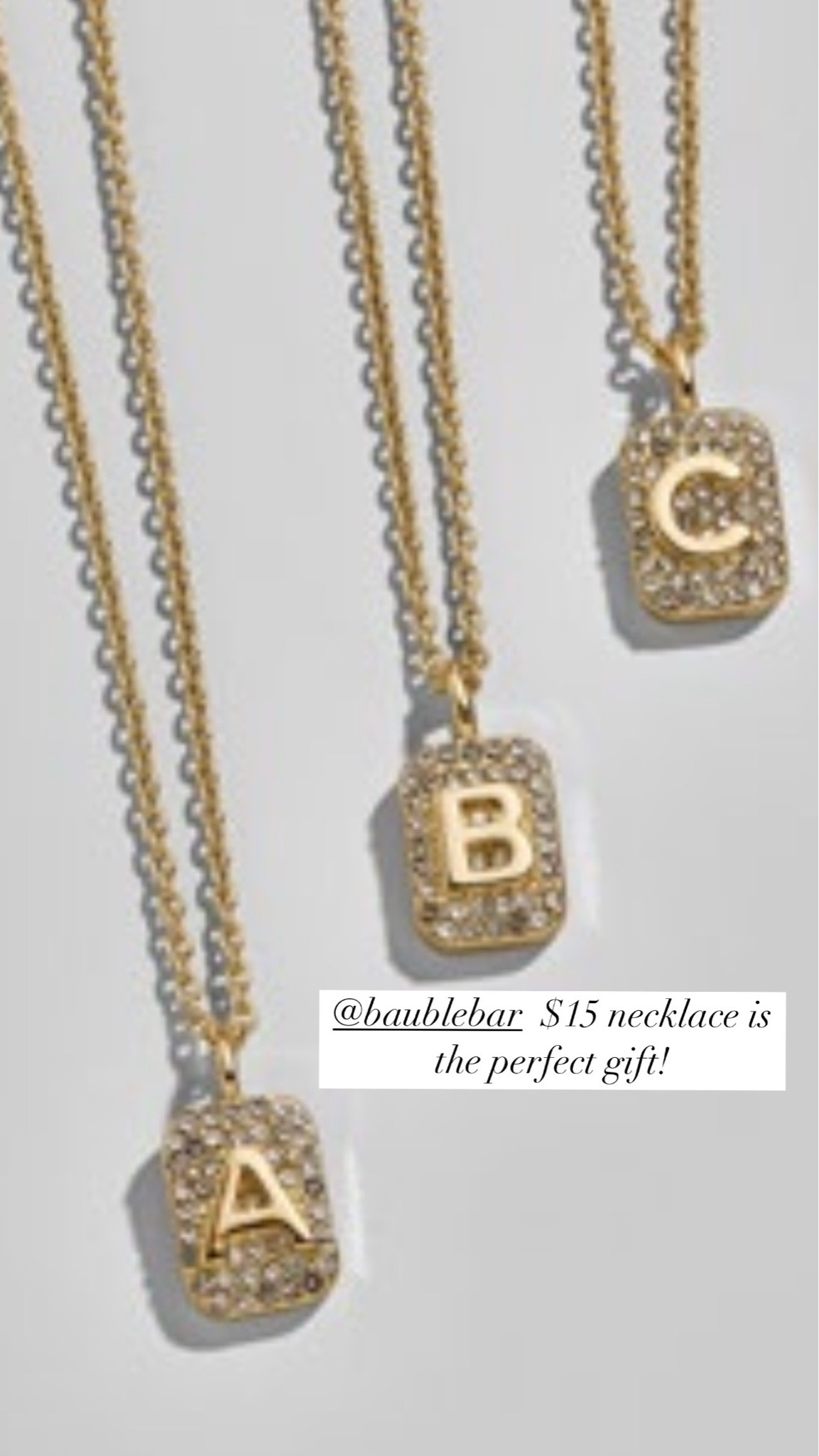 $15 initial necklace necklace 

#LTKGiftGuide #LTKCyberWeek #LTKHoliday