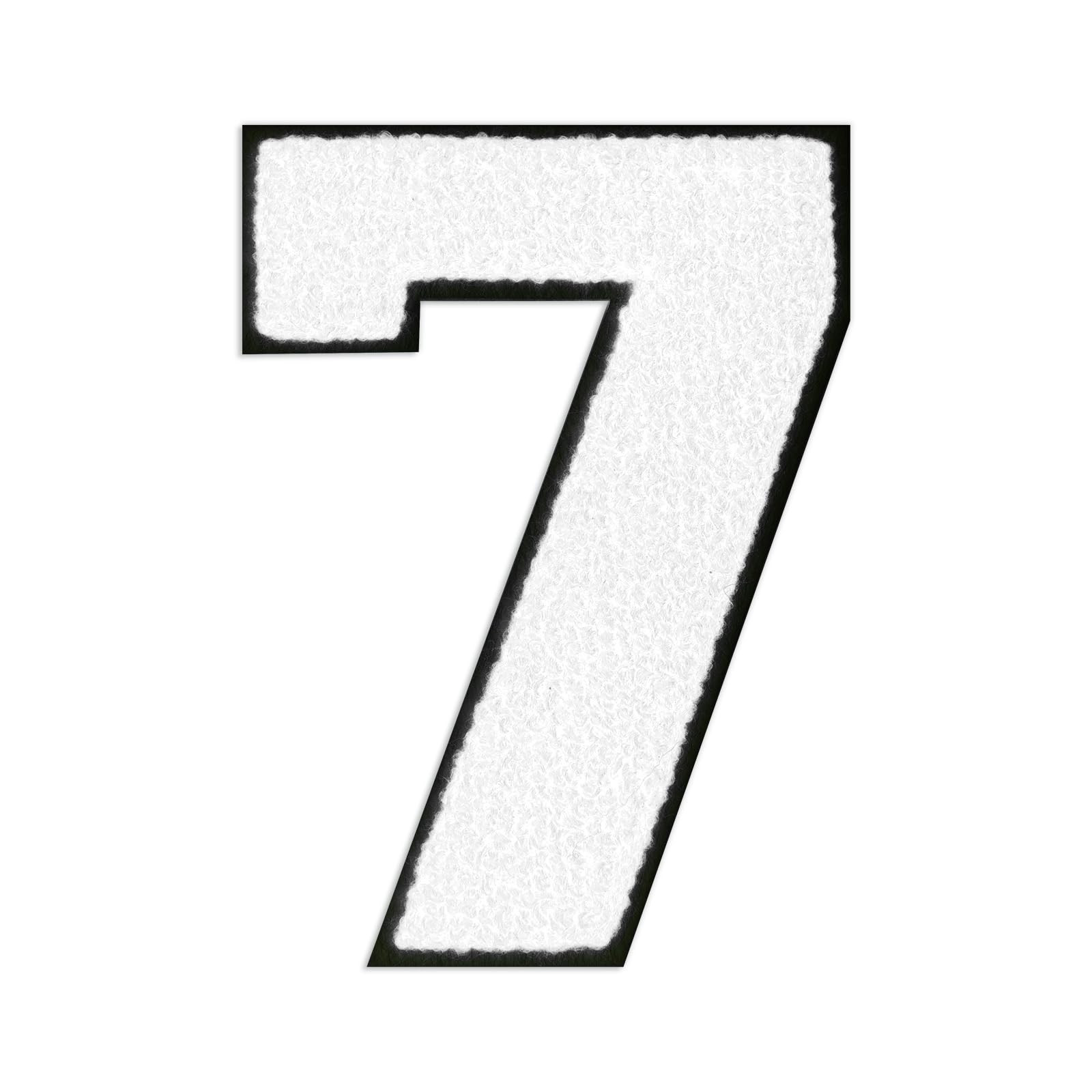 4-1/2" White Iron On Number Patches Letterman Jacket Patches Chenille Large Iron On Numbers for J... | Amazon (US)