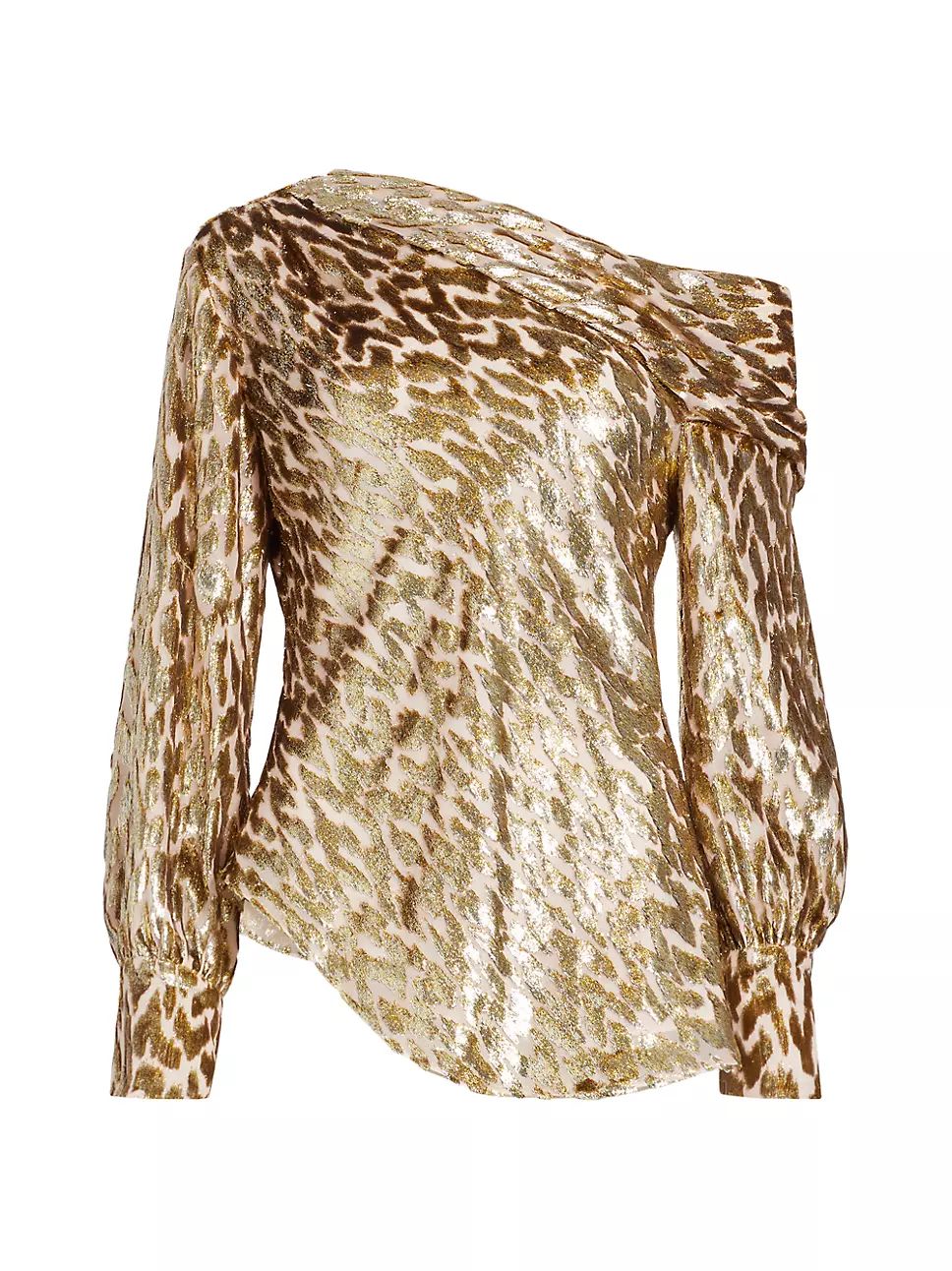 Alice Metallic One-Shoulder Blouse | Saks Fifth Avenue