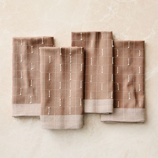 Delicate Grid Napkin Sets | West Elm (US)