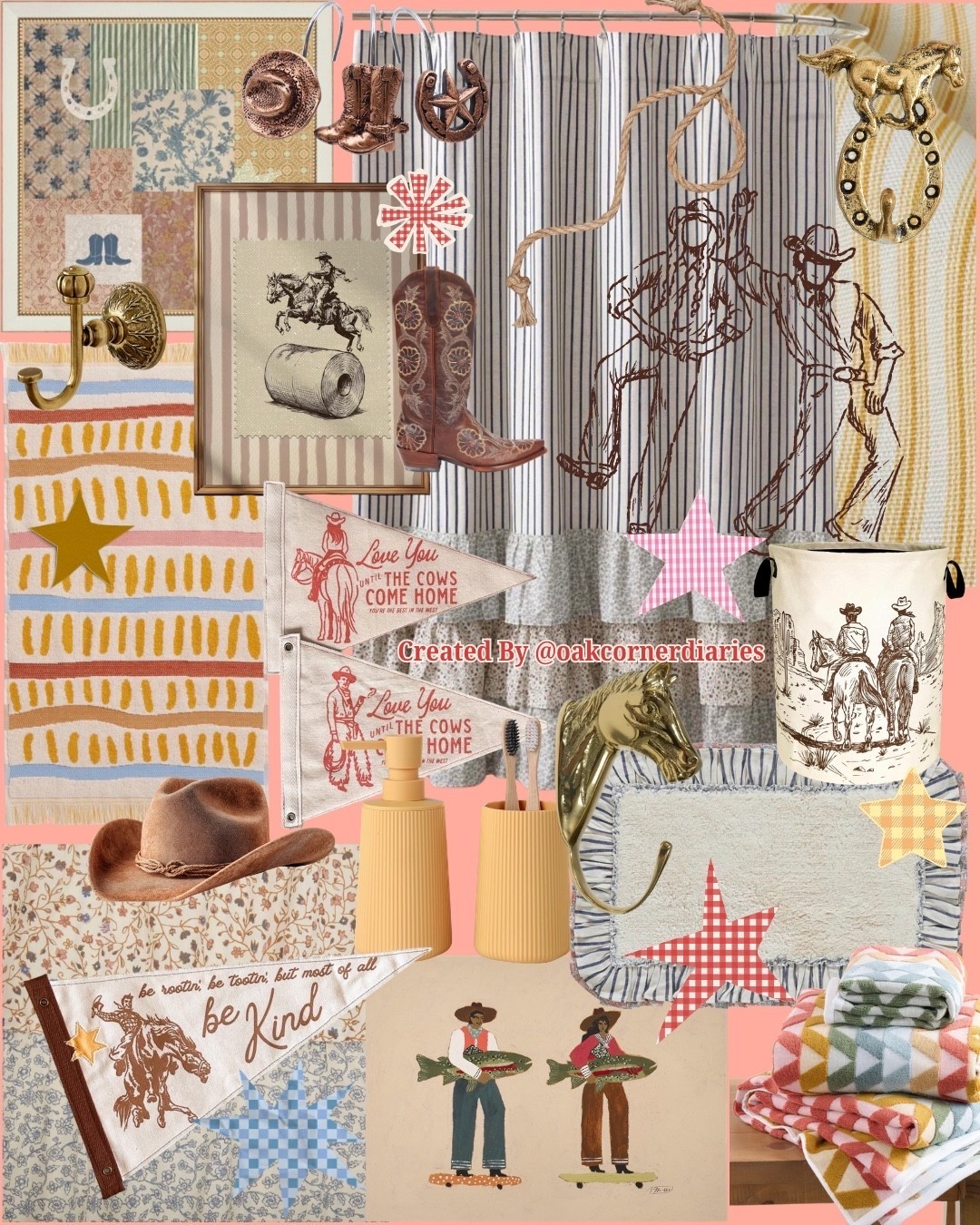 🤠 Saddle up for the cutest bathroom theme in the Wild West!

Think horses, cowboy boots, western hats, vintage-inspired details, and warm desert tones that bring adventure and charm to everyday routines. This playful theme is perfect for little cowboys, cowgirls, and anyone who loves life on the ranch. 🐎🌵 #LTKHome #KidsBathroom #WesternDecor #CowboyCore #CowgirlStyle #KidsDecor #HomeDecorIdeas #BathroomInspo

#LTKHome