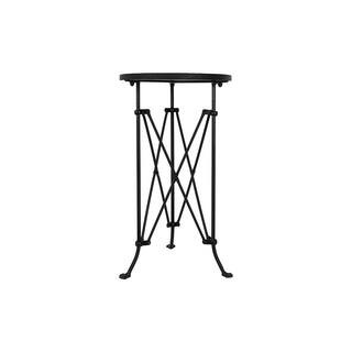 3R Studios Round Black Metal Accent Table-EC0113 - The Home Depot | The Home Depot