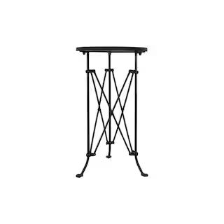3R Studios Round Black Metal Accent Table-EC0113 - The Home Depot | The Home Depot