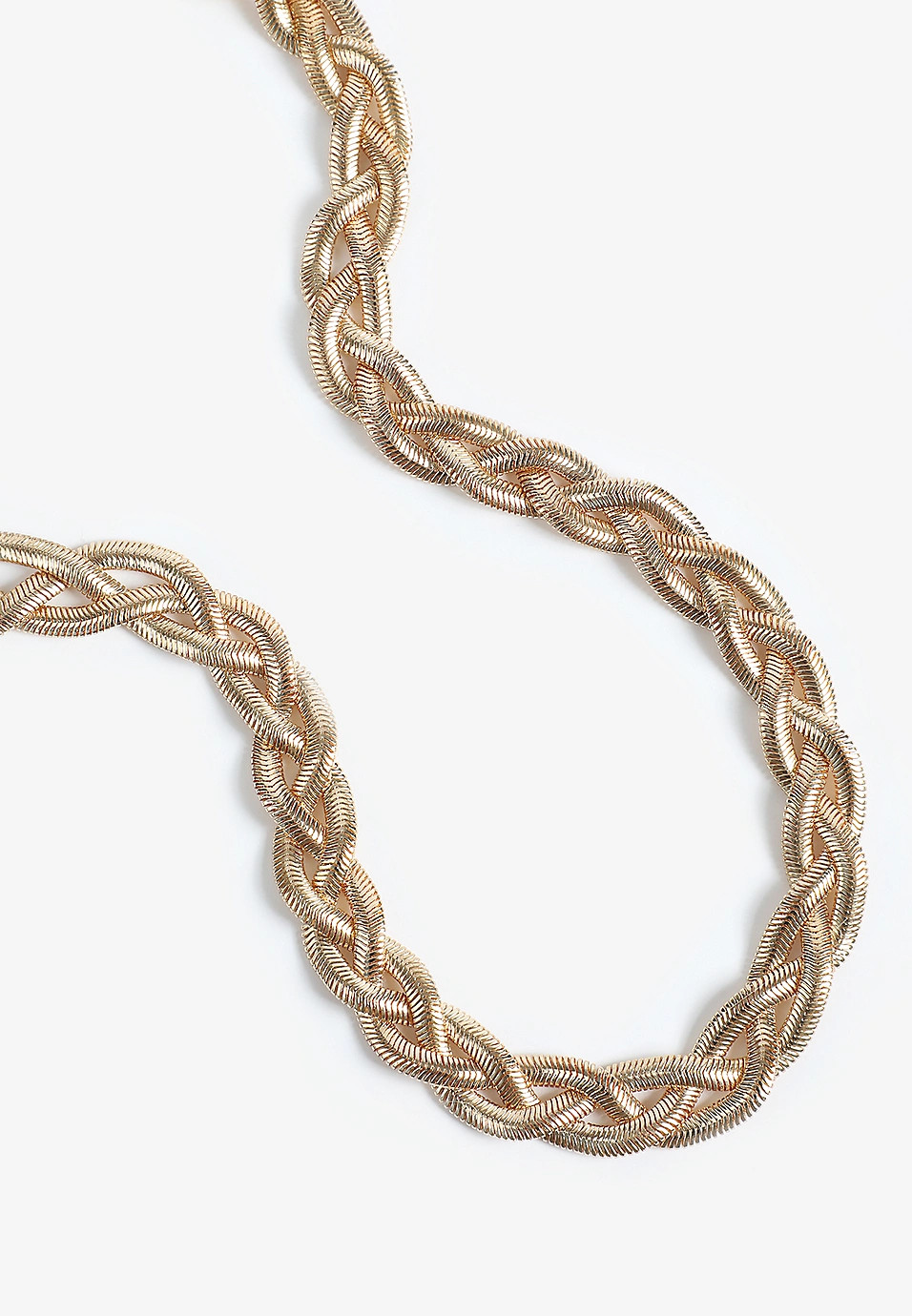 Gold Braided Chain Necklace | Maurices
