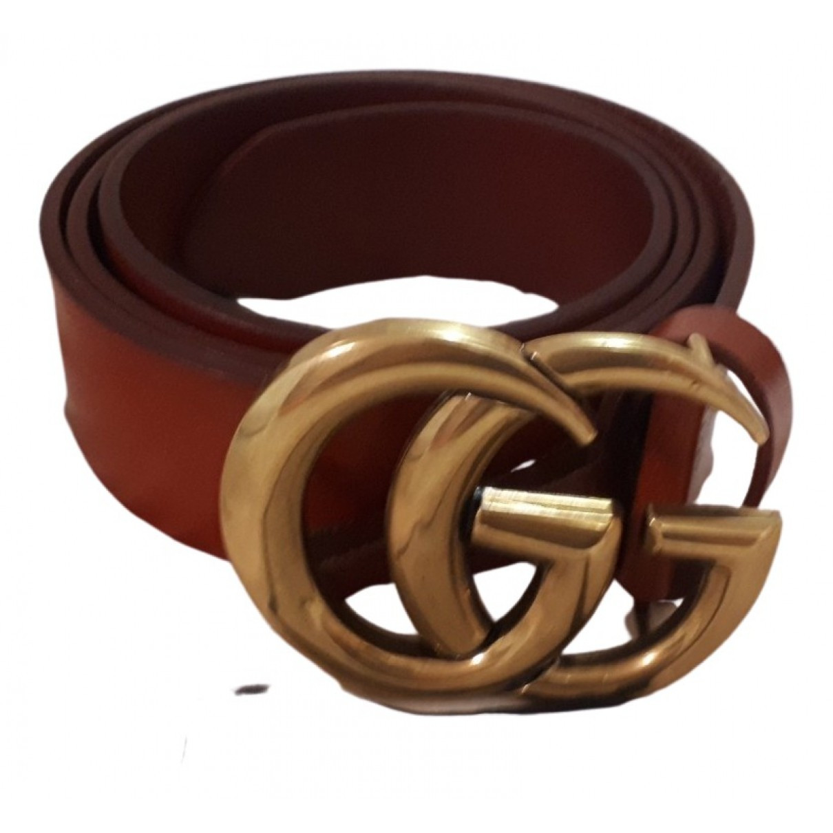 Gucci GG Buckle Brown Leather belt for Women M International | Vestiaire Collective (Global)