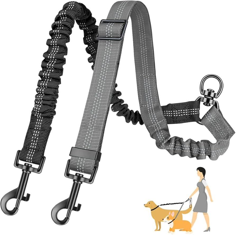 AUTOWT Two Dog Lead, 2 in 1 Upgraded Double Dog Leash Attachment Combine Adjustable Strap and Sho... | Amazon (US)