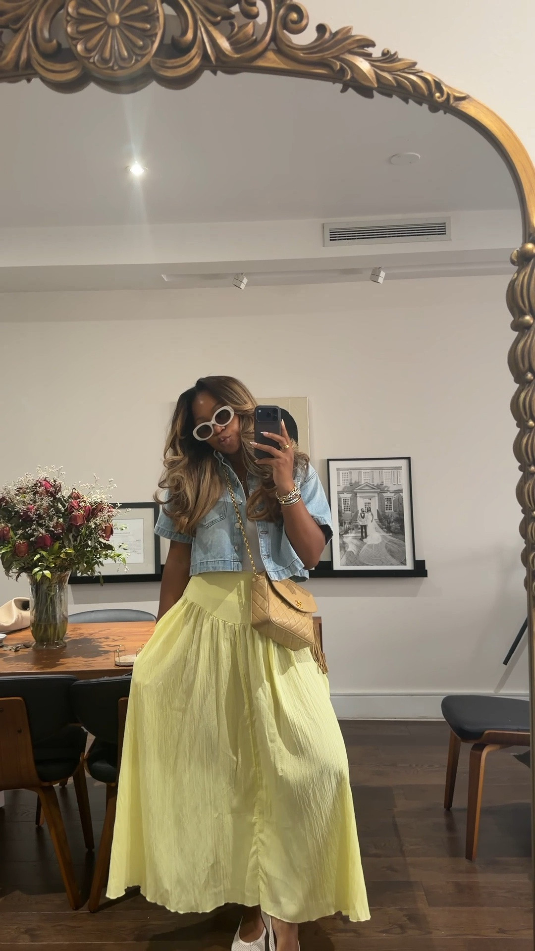 Small top (similar) and medium skirt!
