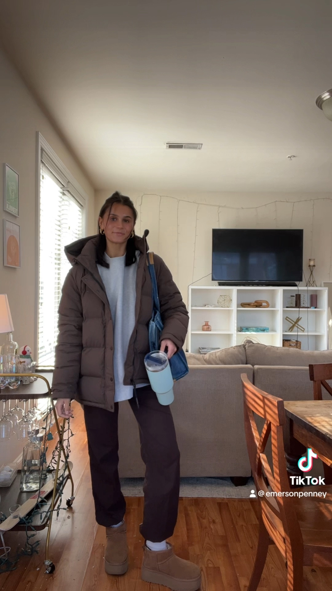 Wearing size M in jacket, XL in sweatshirt, 6 in pants! Uggs are sold out on amazon :(