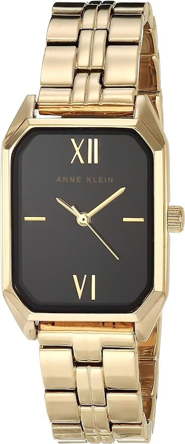 Anne Klein Women's Japanese Quartz Dress Watch with Metal Strap, Gold, 14 (Model: AK/3774BKGB) | Amazon (US)