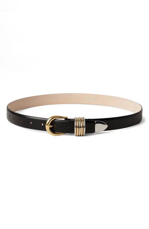 Déhanche Hollyhock Leather Belt in Black/silver/gold at Nordstrom, Size Small | Nordstrom