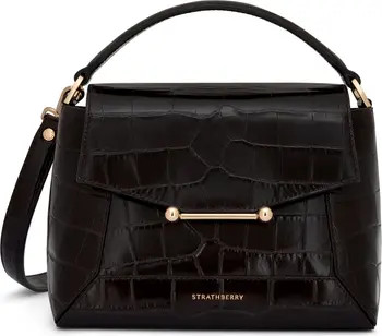Mosaic Croc Embossed Leather Top Handle Bag | Nordstrom