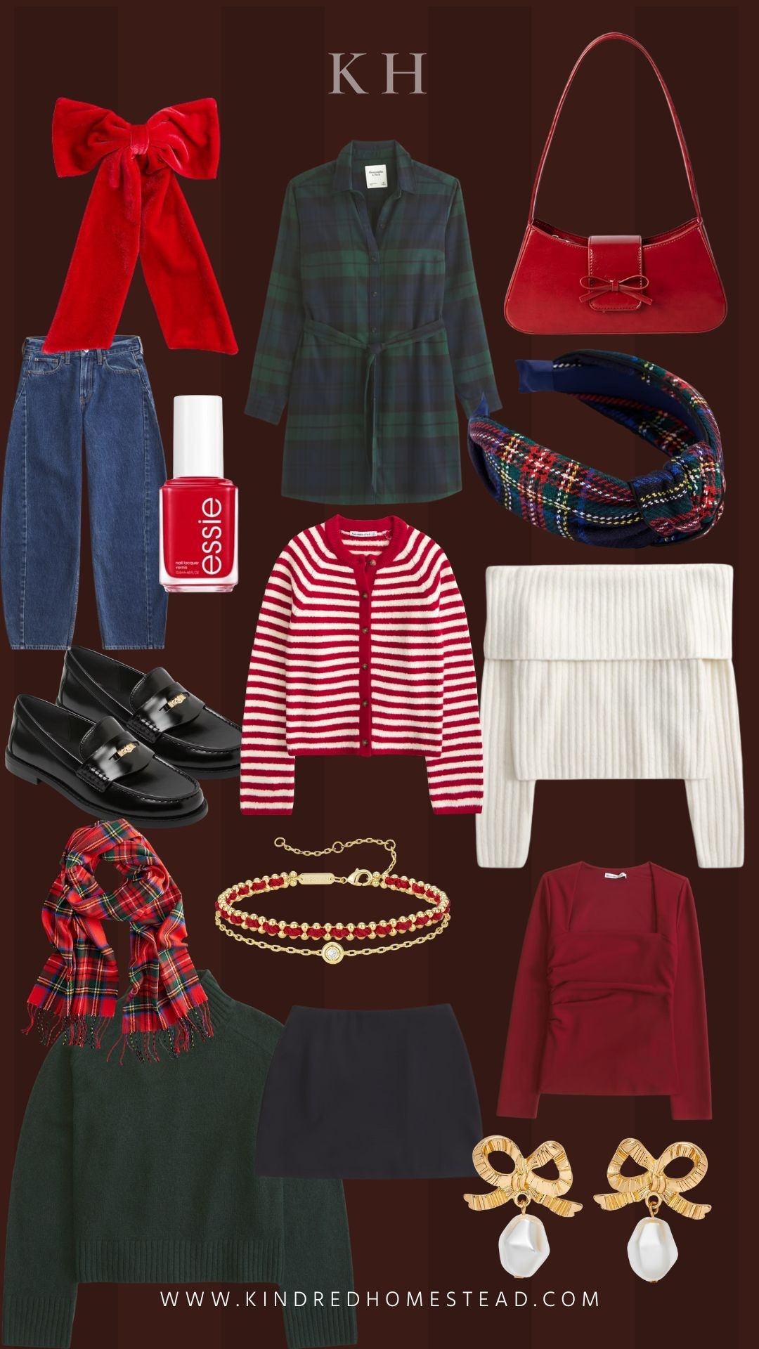 Holiday outfit magic ✨ Classic red + green, tartan, and all the timeless plaids that make December feel extra cozy. Rounded up my favorite festive outfits and accessories for Christmas parties, cookie swaps, and cozy nights in. Shop the curated holiday style edit on LTK. 🎄❤️💚

#LTKHoliday #LTKBeauty