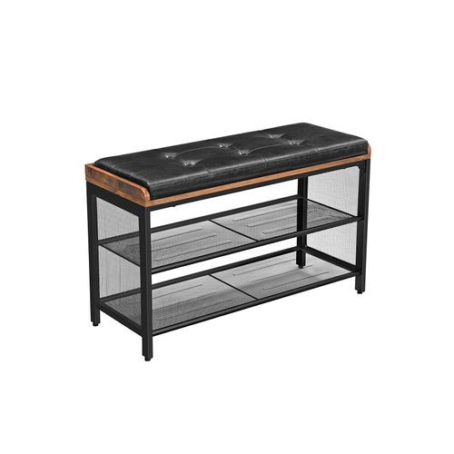 Mesh Shelf Shoe Bench | Songmics