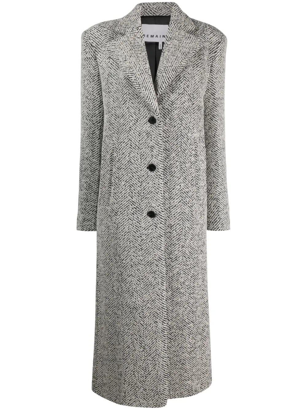 chevron-knit single-breasted coat | Farfetch Global