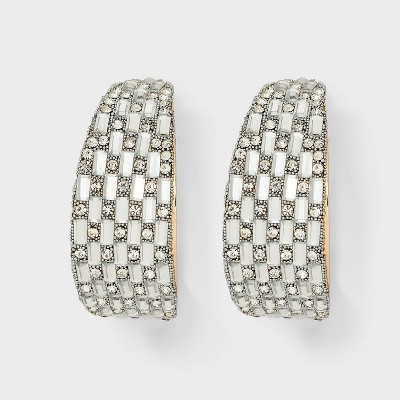 Geo Texture Drop Earrings - A New Day™ Gold/ Clear | Target