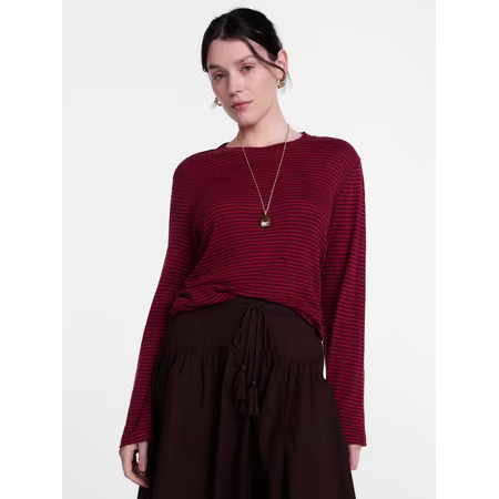 Scenario Women's Oversized Tee with Long Sleeves, Sizes XS-XXXL | Walmart (US)
