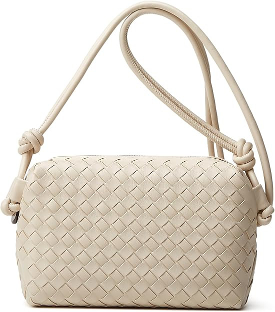 Woven Crossbody Bags for Women: Vegan Leather Purse - Handwoven Small Handbag- Trendy Shoulder Ba... | Amazon (US)