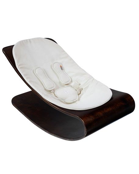 bloom Coco Stylewood Baby Lounger, Cappuccino/White | Neiman Marcus