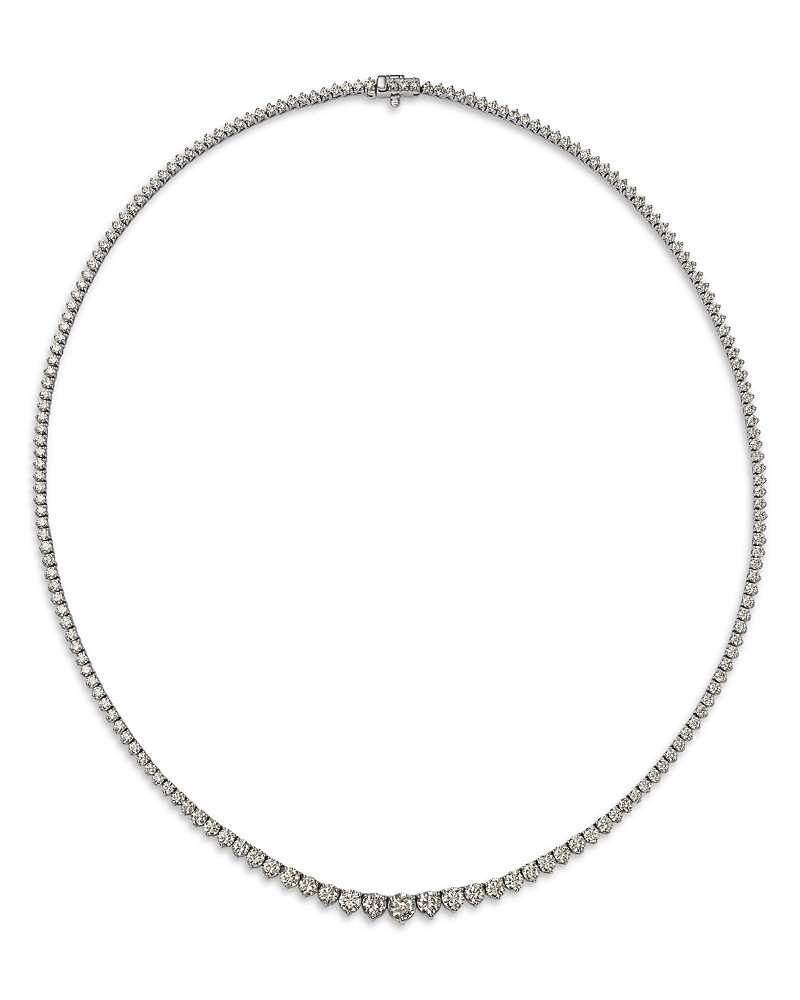 Bloomingdale's Fine Collection Diamond Graduated Tennis Necklace in 14K White Gold, 10.10 tcw | Bloomingdale's (US)