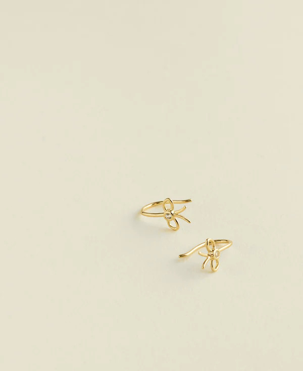 Demi-Fine Crystal Bow Earrings | Madewell