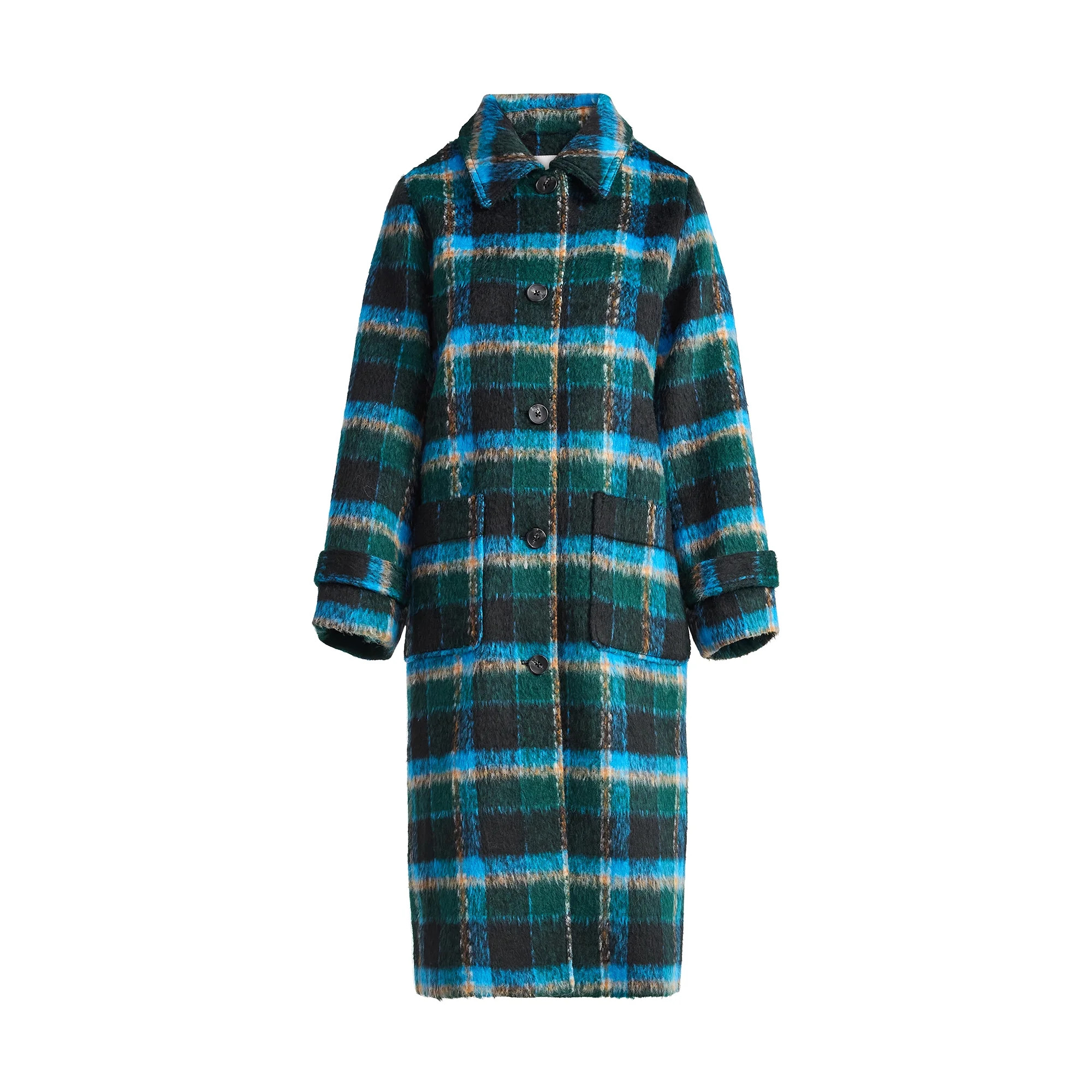 Free Assembly Women's and Women's Plus Long Wool Blend Coat, Sizes XS-4X | Walmart (US)