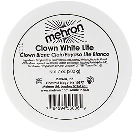 Mehron Makeup Clown White Lite Professional Makeup (7 oz) | Amazon (US)