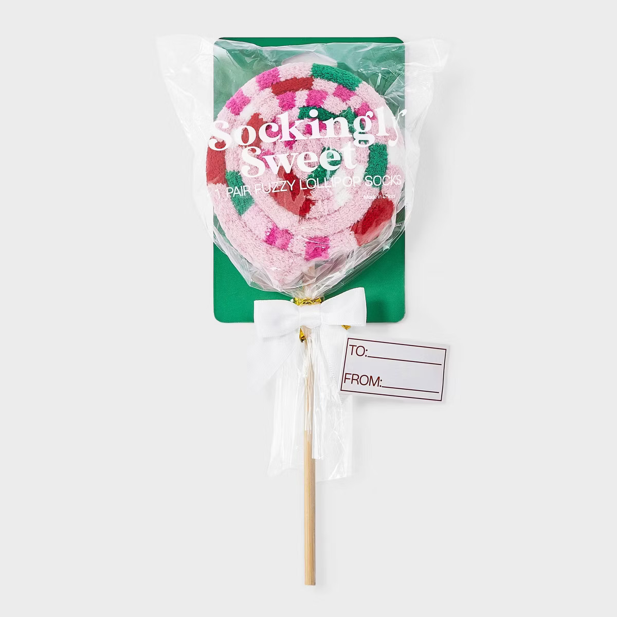 Women's Lollipop Christmas Cozy Crew Socks - Pink 4-10 | Target