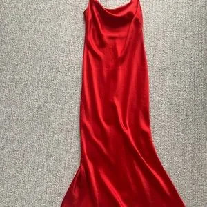 Express red satin midi dress XXSP | Poshmark
