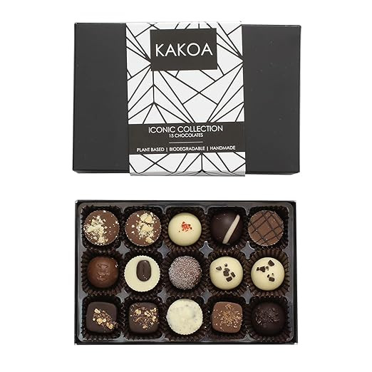 Kakoa ICONIC COLLECTION VEGAN Pralinen, 15 vegane Pralinen (feine vegane Schokolade, nachhaltig, ... | Amazon (DE)