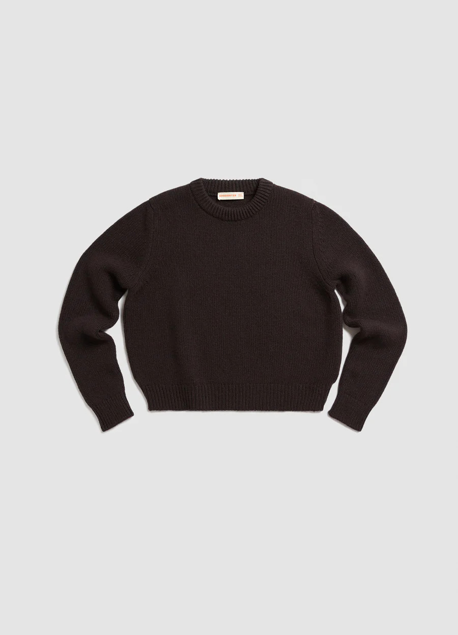 Glenn Geelong Crewneck in Dark Brown | &Daughter