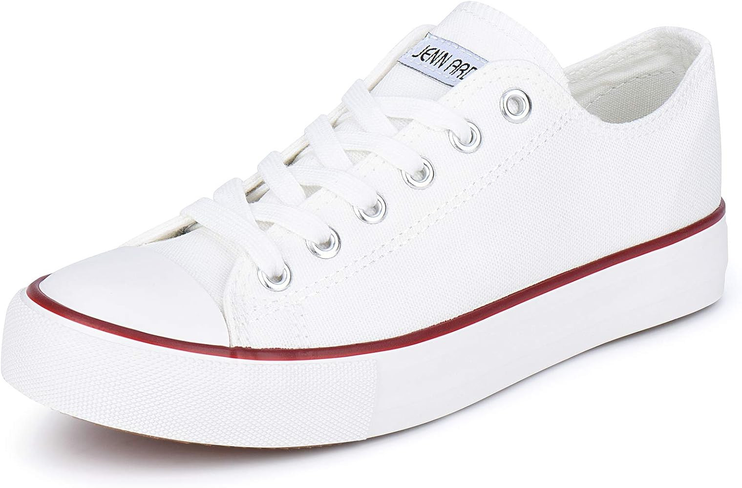 JENN ARDOR Women's Canvas Shoes Casual Sneakers Low Top Lace Up Fashion Comfortable Walking Flats | Amazon (US)
