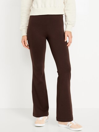High-Waisted Fleece-Lined Flare Leggings | Old Navy (US)