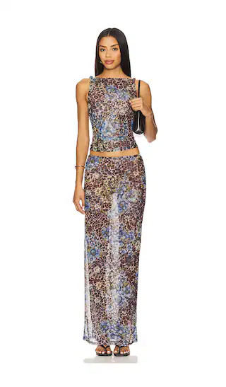 Concha Maxi Skirt Set in Blue Multi | Revolve Clothing (Global)