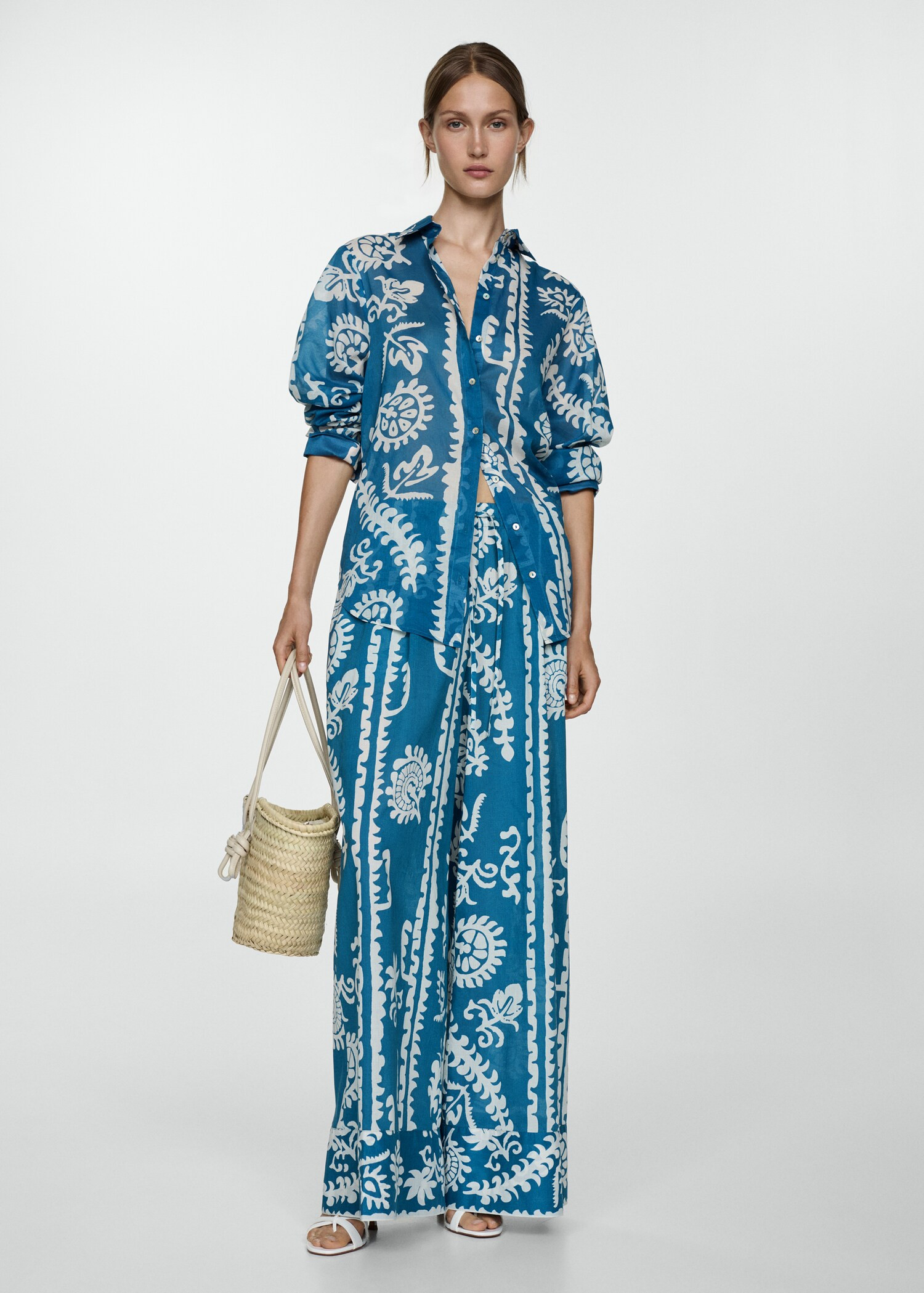 Printed oversize shirt | MANGO (US)