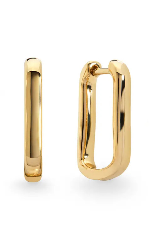 Monica Vinader Alta Slim Huggie Hoop Earrings in 18Ct Gold Vermeil at Nordstrom | Nordstrom