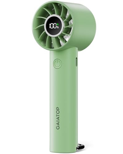 Gaiatop Portable Mini Fan, 3 Speed Handheld Fans with Power Display Flashlight, USB Rechargeable Battery, Lightweight Personal Cooling for Women Men Indoor Outdoor Travel Green | Amazon (US)